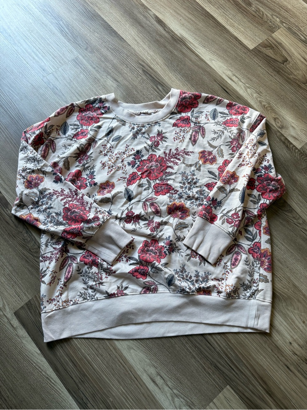 Floral Crewneck Sweatshirt - Pink Floral